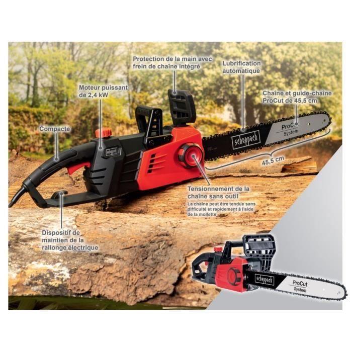 Scheppach 45.5 cm electric chainsaw - 2700 W - CSE2700