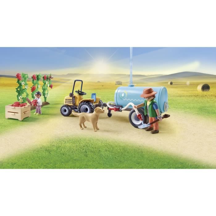 PLAYMOBIL 71442 Farmer with tractor and tanker - Country - Ages 4 and up