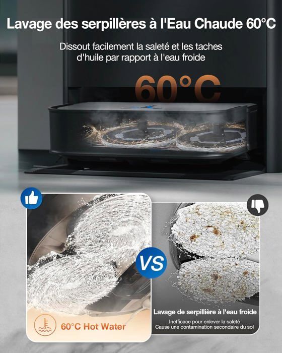 ECOVACS DEEBOT X2 COMBO - Robot Vacuum Cleaner with Handheld Vacuum - 8700Pa - Double Automatic Emptying