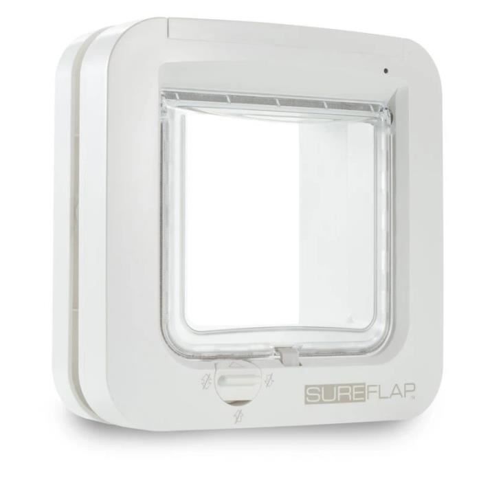 SUREFLAP Chatiere A Electronics - White - 142 mm x 120 mm (Memorization of a maximum of 32 chips)