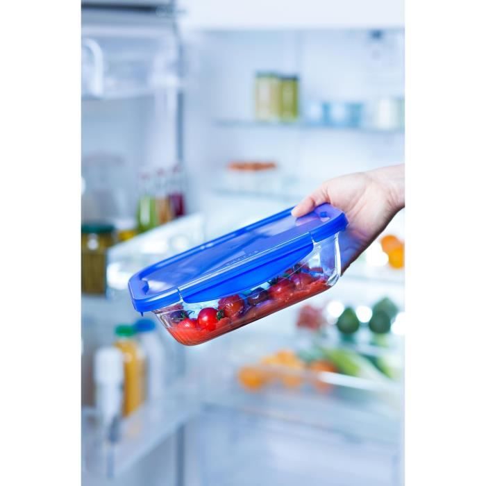 PYREX COOK & GO Rectangular preservation dish 3,3l 30x23cm + Blue lid