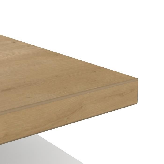 ACCESS rectangular coffee table - 3 Niches - Hamilton oak and white decor - L 91.8 x D 50 x H 36 cm - DEMEYERE