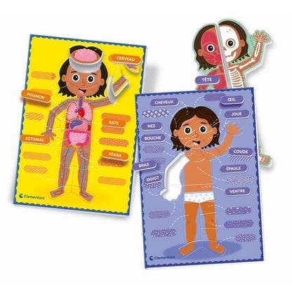 Montessori - Clementoni - The Human Body - Educational game to learn how the body is made inside and out - D