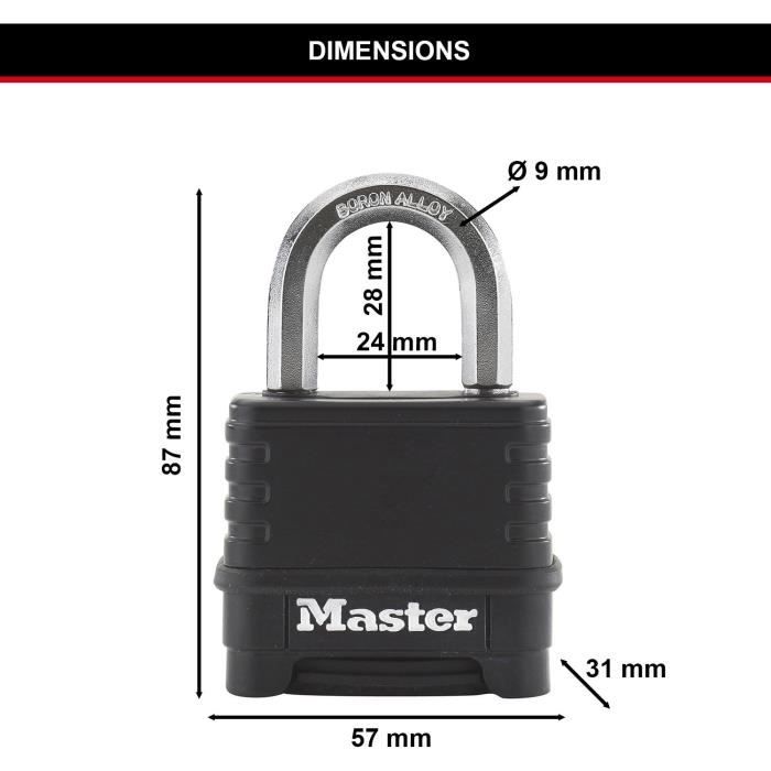 MASTER LOCK High Security Padlock [Combination] [Zinc] [Exterior] M178EURD