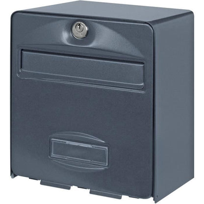 BURG WACHTER BALTHAZAR MINI 1 Door mailbox - Wall-mounted - Galvanized steel - Full opening - Anthracite - Made in France