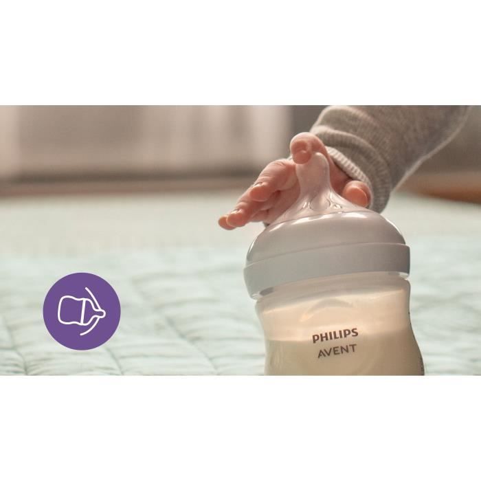 Newborn Kit - PHILIPS AVENT - Natural 3.0 - 2 125ml Bottles + 2 260ml Bottles + Ultra Soft Pacifier 0-6M + Bottle Brush