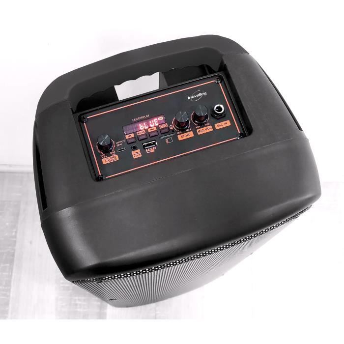 Luminous Karaoke Speaker - INOVALLEY - KA25-FIRE - Bluetooth V5.0 - 64 cm - 850 W - Black