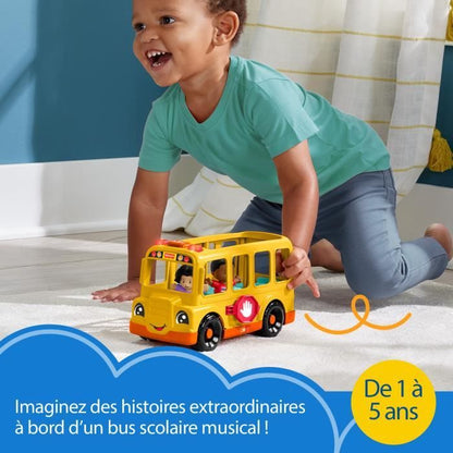 Fisher-Price Little People-The School Bus-Musical Push-Along Vehicle HYT03