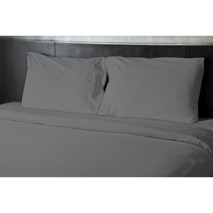 Flat sheet - HOME LINGE PASSION - 180 x 290 cm - 1 person - Anthracite