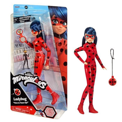 BANDAI - Miraculous Ladybug - 26 cm fashion doll - Ladybug with her phone - New vinyl effect costume - P50028