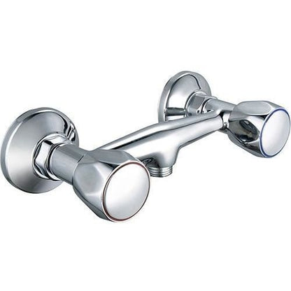 Shower mixer - EDOUARD ROUSSEAU - Konfort - Valve heads - Faceted metal handles - Classic style - Chrome