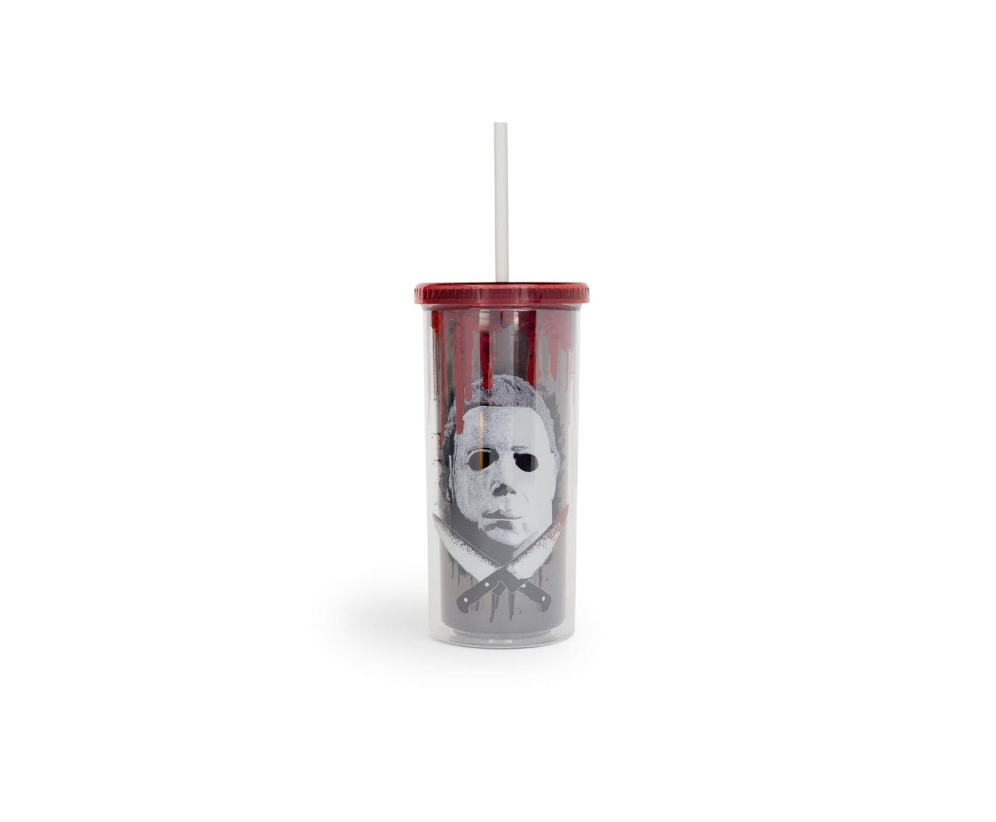 Halloween 2 Michael Myers Carnival Cup With Lid And Straw | Holds 20 Ounces