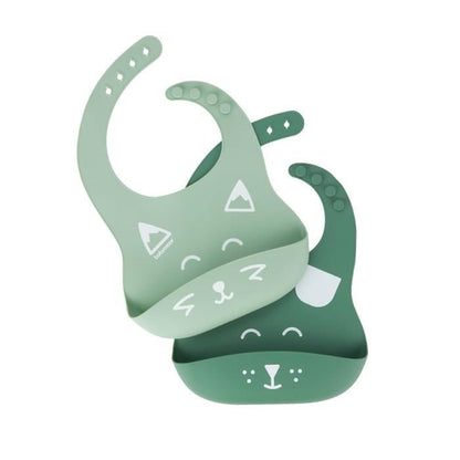 Babymoov Set of 2 BIB'ISY silicone bibs, with front pocket