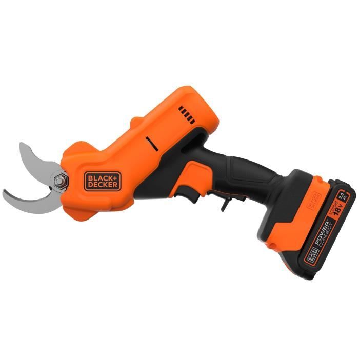 BLACK+DECKER pruning shears - 18V 2Ah Lithium battery - Cutting capacity 25mm - Safety trigger