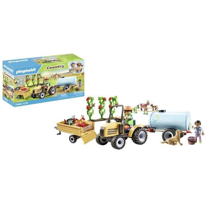 PLAYMOBIL 71442 Farmer with tractor and tanker - Country - Ages 4 and up