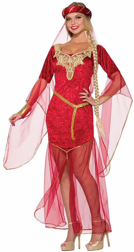 Renaissance Ruby Costume Dress Adult Women Standard