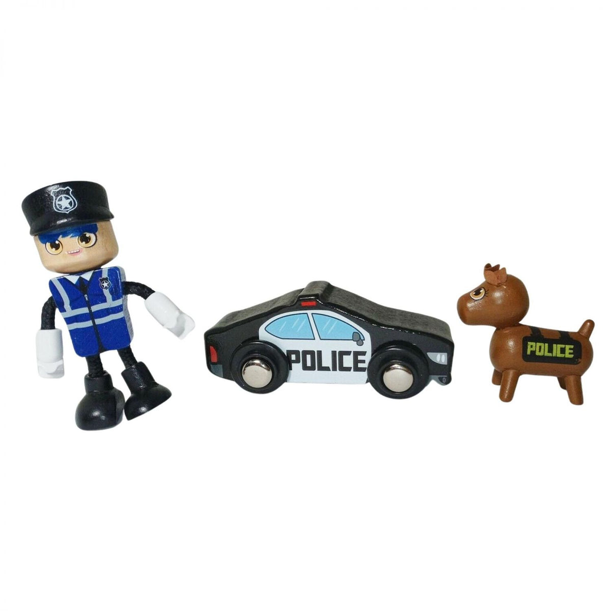 J'adore Officer Kirby Natural Wooden Toy Playset