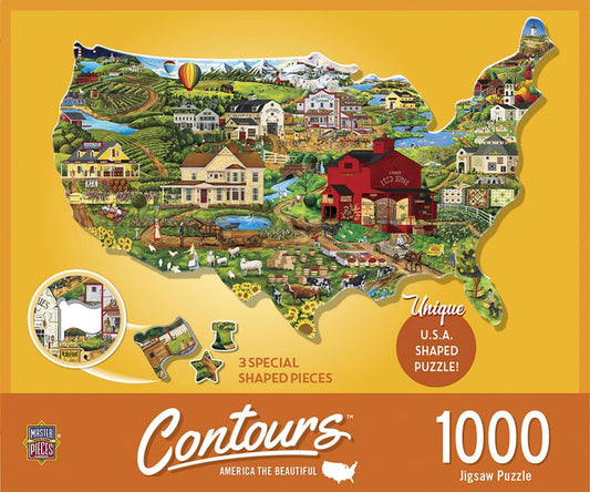 United States Shape 1000 Piece Jigsaw Puzzle