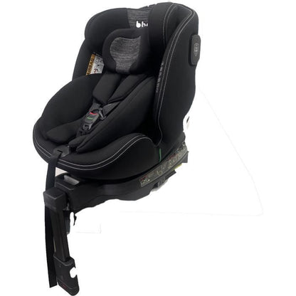 Swivel car seat - BBGO - Blissrider - Birth to 12 years - I-SIZE 40-150 cm - ISOFIX - Black and gray - Faux leather