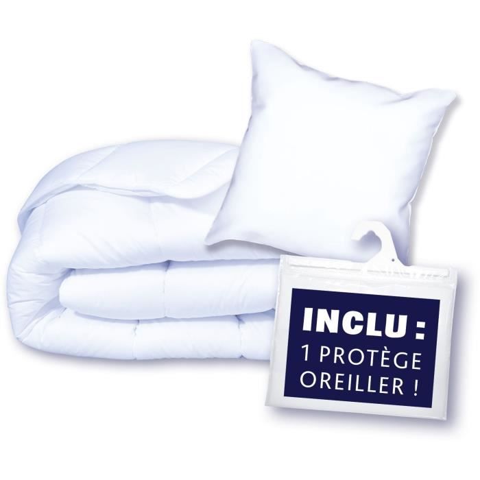 Protection pack: duvet 140x200 cm + pillowcase + 1 pillow protector - Made in France