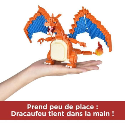 Pokémon Charizard Figure - BANDAI - Nanoblock - 860 Piece Brick Figure - Construction Kit - NBPM80