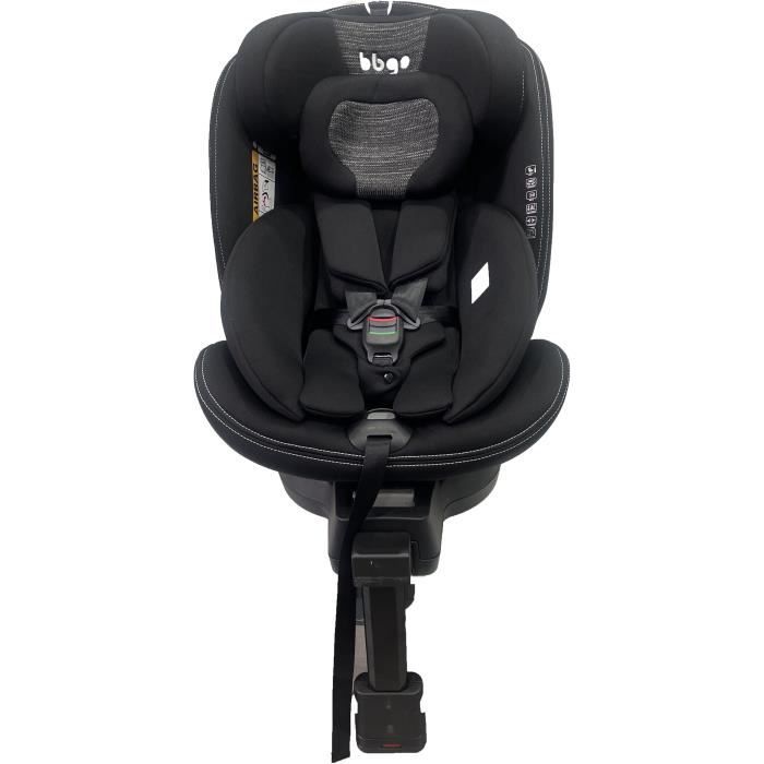 Swivel car seat - BBGO - Blissrider - Birth to 12 years - I-SIZE 40-150 cm - ISOFIX - Black and gray - Faux leather
