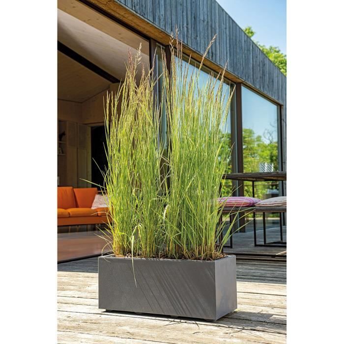 Muret Planter - DEROMA - Millennium R - Anthracite - With water reserve - 59 cm