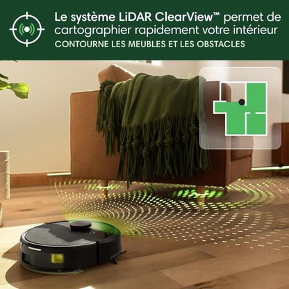 Robot vacuum cleaner - IROBOT Roomba 105 Combo + Autoempty - 2h - 7000 Pa - 400 ml - Black