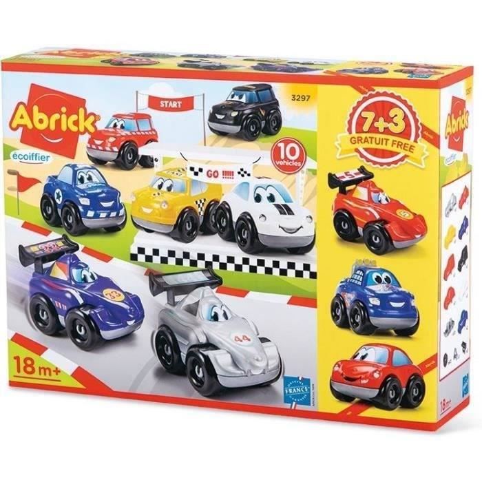 Box 10 vehicles Fast Car Ecoiffier