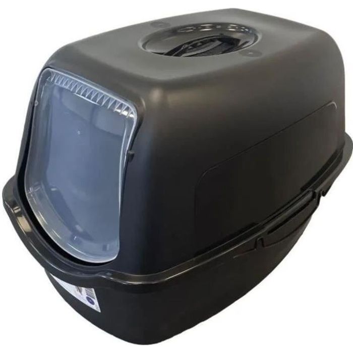 Pet design samba toilet house - 56 x 40 x 39 cm - black and white - for cats