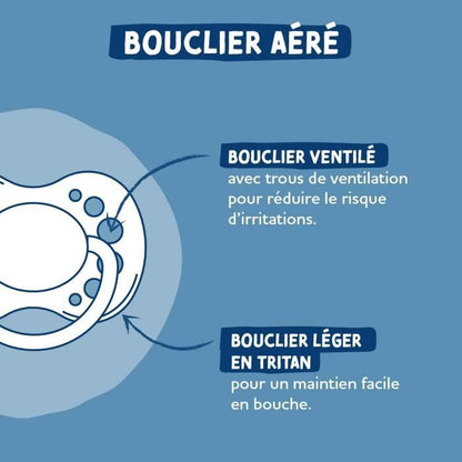 Duo anatomical pacifiers - DODIE - EDL A99 - 0/6 months - Otter