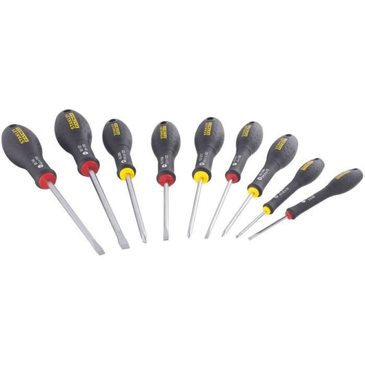 10 Piece Screwdriver Set - STANLEY FATMAX - FMHT65439-0 - Electrician + Mechanic + Phillips + Tester