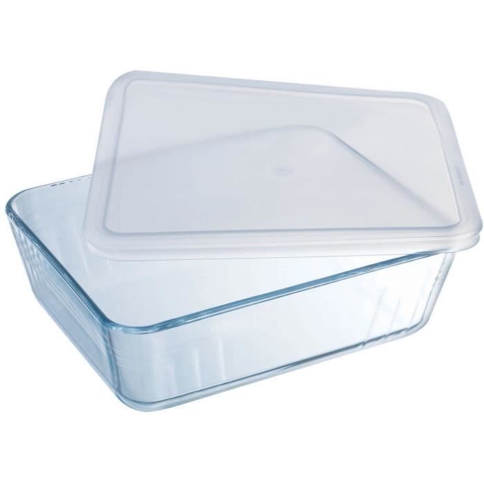 PYREX - 242P000 / 7046 - Rectangular dish with lid - 22cm * 17 cm - Pyrex Cook & Freeze