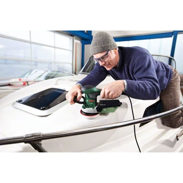 Bosch wired eccentric sander - PEX 400 AE (350W, delivered with storage box, 1 assistant Paper, 1 abrasive paper G 80)