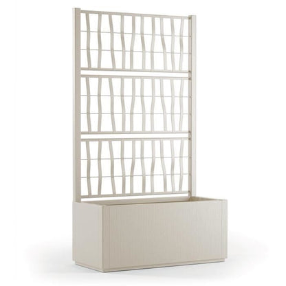 Ethica rectangular flower box 80 cm with chalk trellis