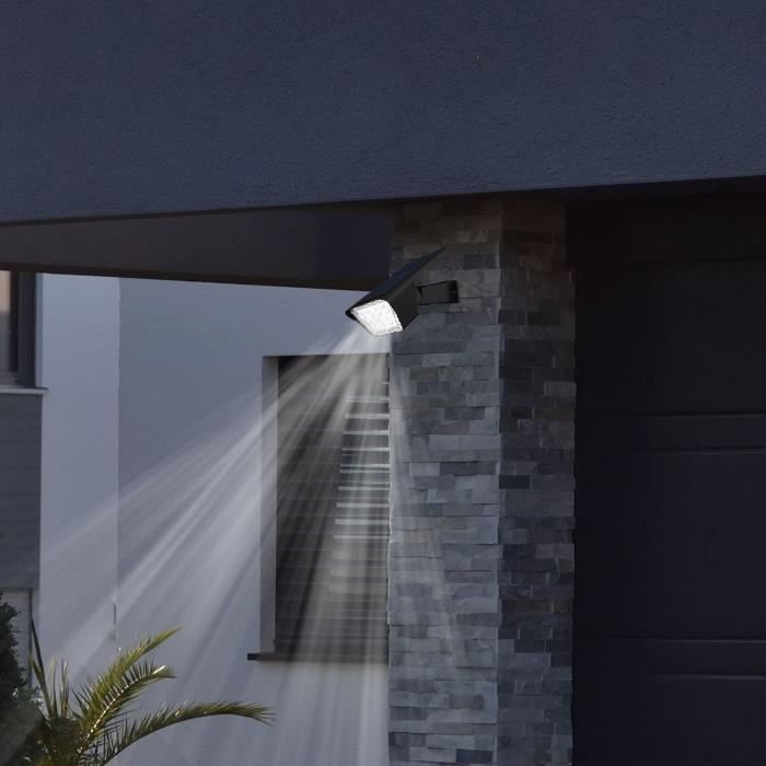 Set of 2 solar spotlights 2 in 1 to stick or fix - LUMISKY - CURTIS - H31.5 cm - white LED