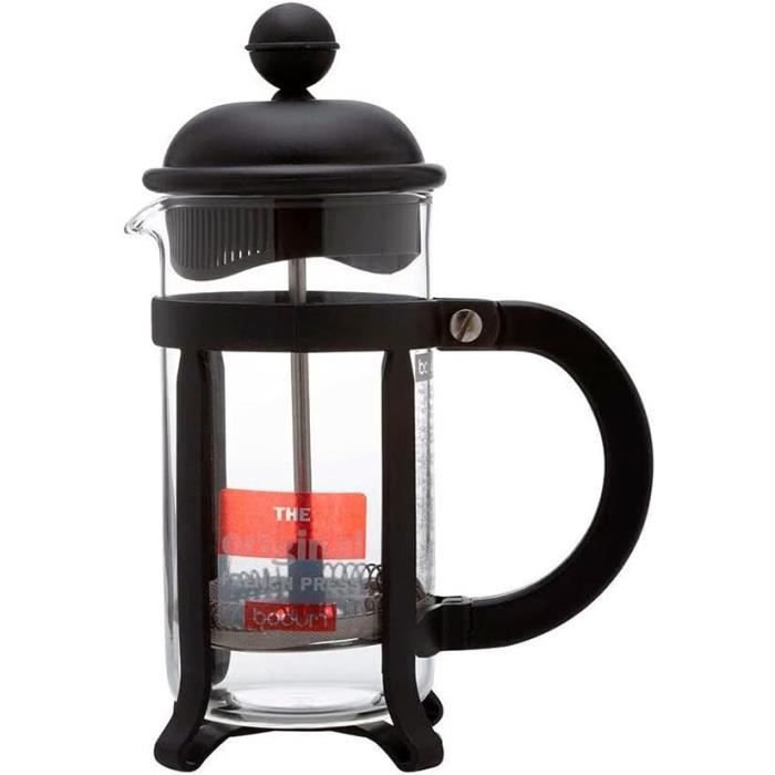 French press coffee maker - BODUM - 1908-01 - Black - Borosilicate glass - Stainless steel