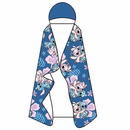 Disney Stitch & Angel Coral hooded blanket 120x150cm