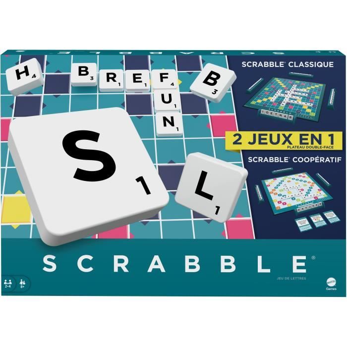 Mattel Games - Scrabble - Classic Family Board Game with 2 Game Modes HWD44