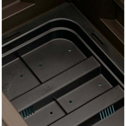 ITALIA square flower box with trellis - 30L - Plastic - Anthracite