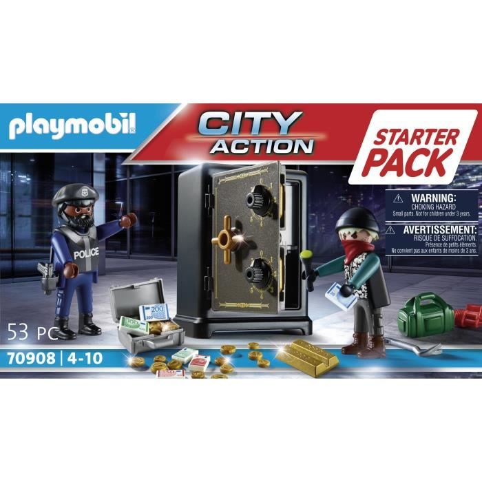 PLAYMOBIL - 70908 - Starter Pack Police Safe Burglar