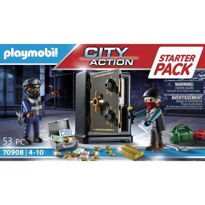 PLAYMOBIL - 70908 - Starter Pack Police Safe Burglar