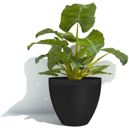 Flowerpot - GARDEN ID - Green Care Impact Black-Anth - 40 x 31 cm - 10-year guarantee - 100% recycled - UV/frost resistant