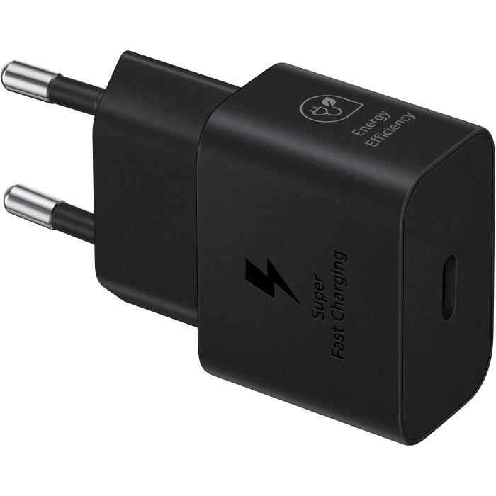 SAMSUNG FAST 25W USB C mains charger without cable black