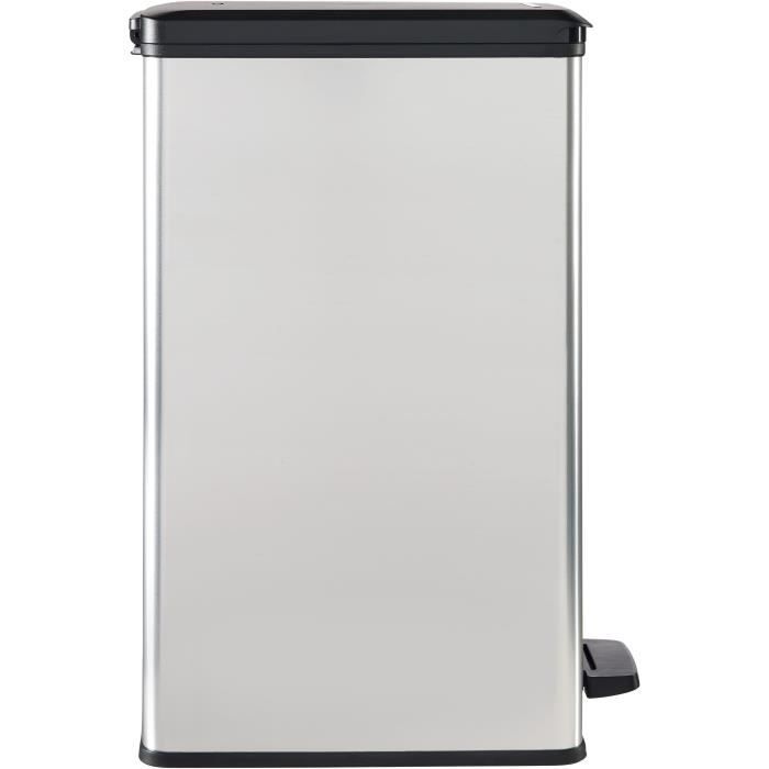 Slim Bin - SLIM BIN - CURVER - 40L - Space saving - 40 x 25 x 61 cm - Metallic grey