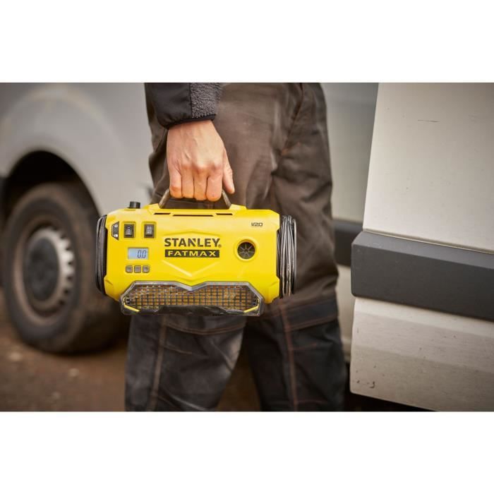 Compressor Inflator - STANLEY FATMAX V20 - SFMCE520B-QW - Lithium 18V - 11 bars - Without Battery