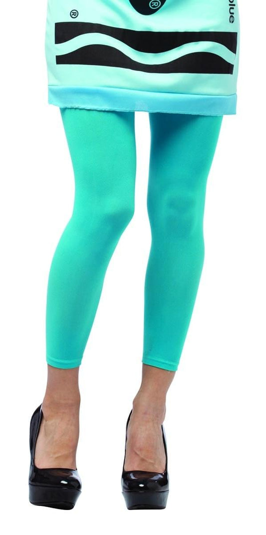 Crayola Sky Blue Footless Tights Costume Accessory Adult One Size Fits Most