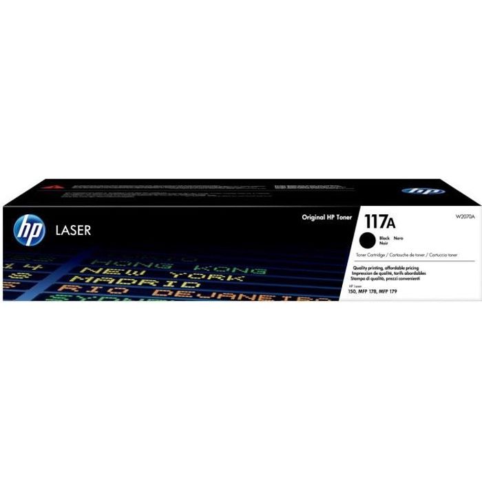 HP 117A W2070A, Original Black Toner Cartridge for HP Laser 150 Printers and HP Laser 178/179 Multifunction Printers