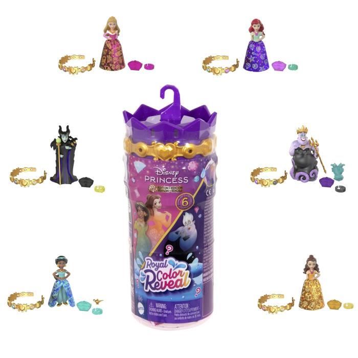 Disney Princesses-Mini-Dolls Royalty Color Reveal-Assortment HXH16