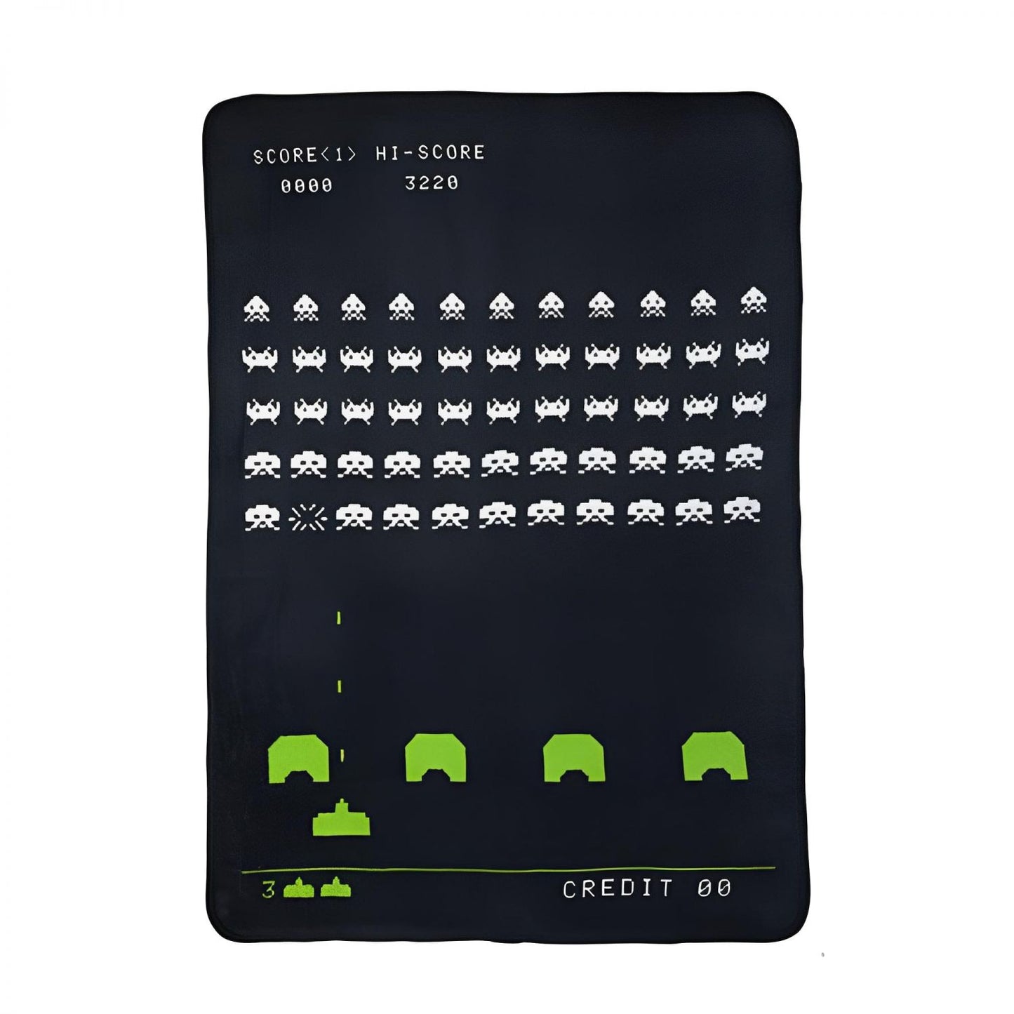 Space Invaders Plush Lightweight Throw Blanket | 60 x 45 Inches